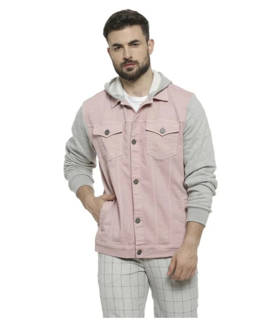 Campus Sutra Pink Denim Jacket - None