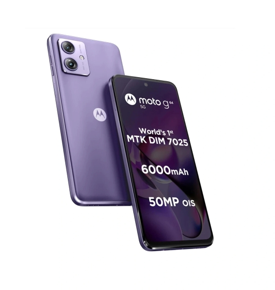 MOTOROLA G64 (Color - Ice Lilac, Storage - 256 GB, Ram - 12 GB) by ZALANI COLLECTION NX