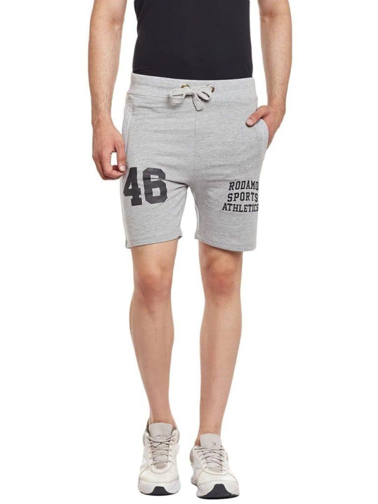 Rodamo  Men Grey Slim Fit Shorts