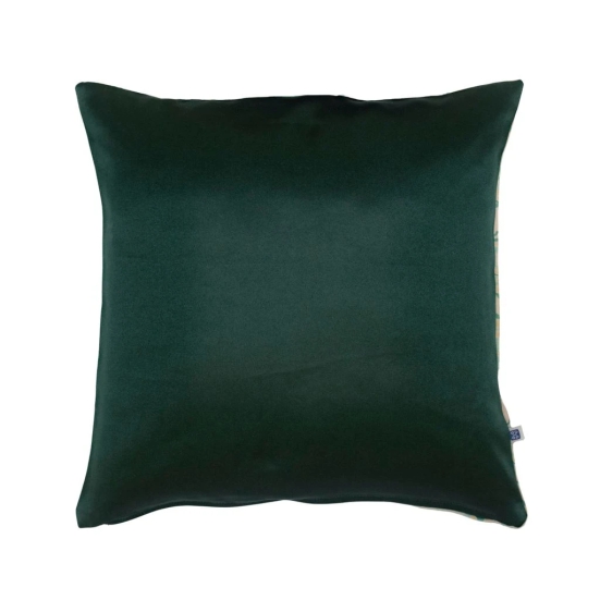 Printed Velvet Cream Cushion Cover, 40 cm x 40 cm