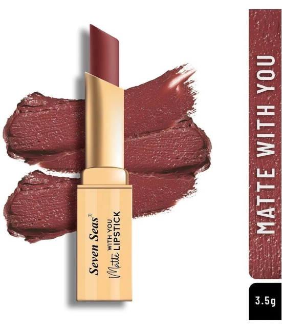 Seven Seas Long Lasting | Matte Finish | Longwear | Matte With You Lipstick (Rosewood 3.5g)