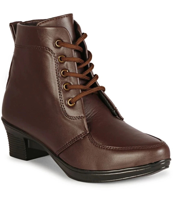 Commander Shoes - Brown Womens Ankle Length Boots - None