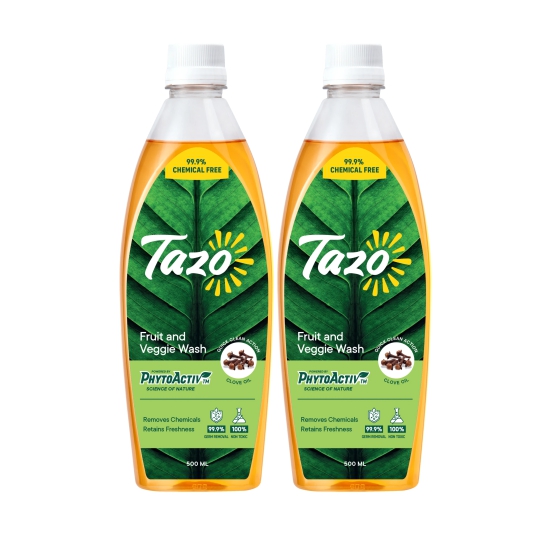 Tazo Chemical-Free Fruit & Veggie Wash with Clove Bud Oil , 500 ml - Pack of 2