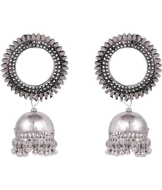 Samridhi DC Silver Jhumki Earrings ( Pack of 1 ) - Silver