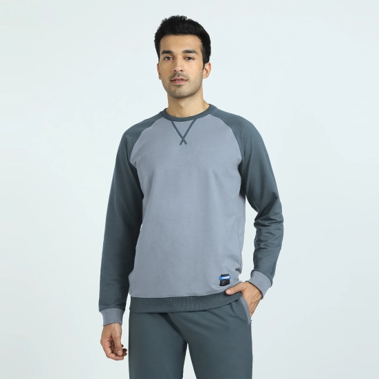 Quest French Terry Cotton-Blend Sweatshirts Slate Grey XL