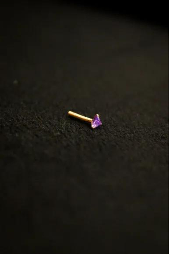 Aanandita Purple AD Nose pin