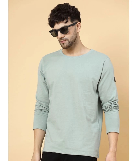 Rigo Cotton Oversized Fit Solid Full Sleeves Mens T-Shirt - Green ( Pack of 1 ) - None