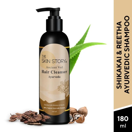 Ayurvedic Hair Shampoo, 100% Natural, Controls Hair Fall, With Shikakai Reetha & Amla (180 ML)