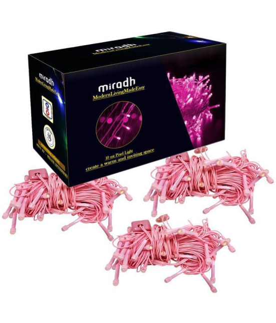 MIRADH - Pink 10Mtr String Light (Pack of 3) - Pink