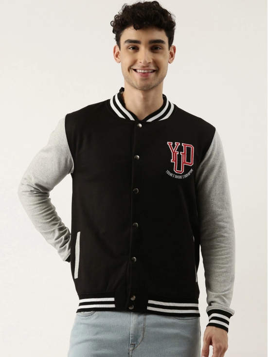 Varsity Black Grey Jacket-L / Black