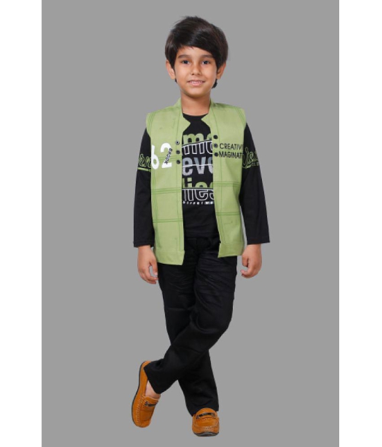 DKGF Fashion - Green Cotton Blend Boys Shirt & Pants ( Pack of 1 ) - None