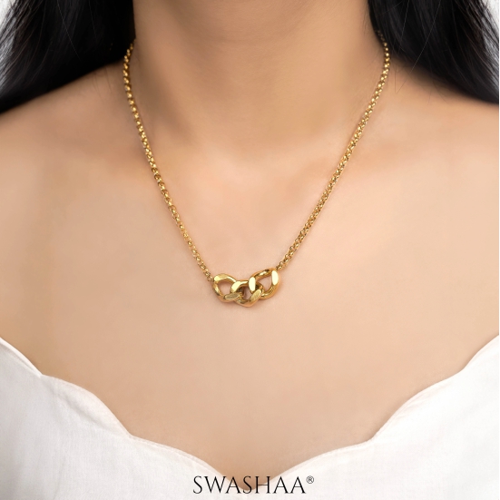 Barbara 18K Gold Plated Necklace-Gold