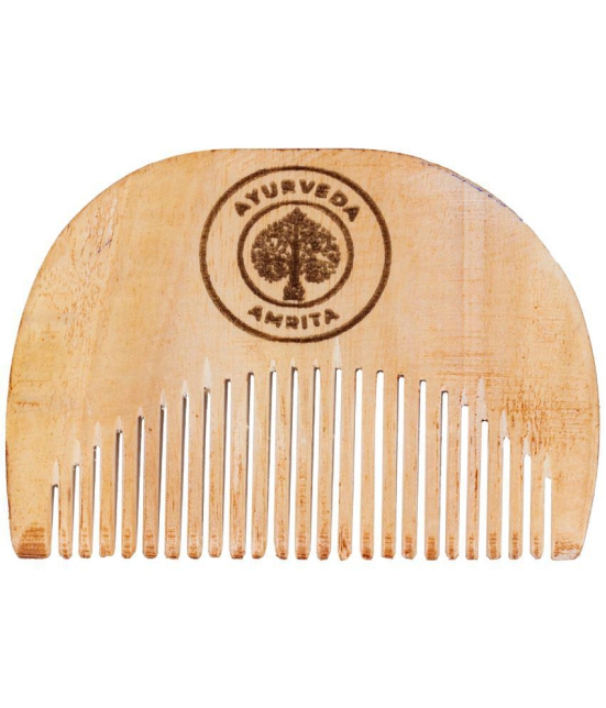 Ayurveda Amrita Neem Wood Pocket Fine Tooth Comb 1 Pcs