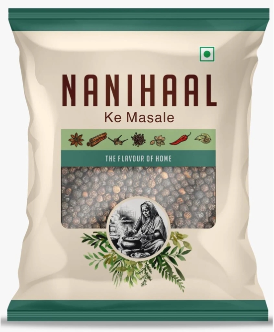 NANIHAAL Black Pepper (Kali Mirch) Whole 200 gm| 100% Pure And Natural | Ideal For Cooking, Seasoning, And Health Benefits