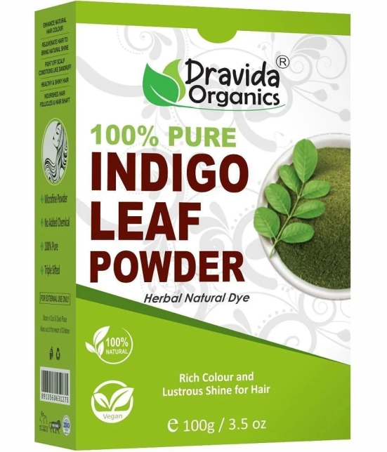 Dravida Organics Indigo Powder for black hair Henna 100 g