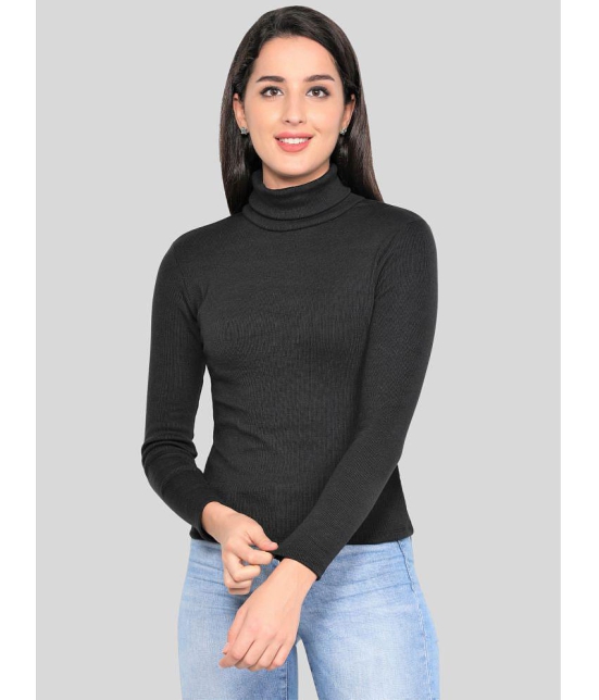 NUEVOSDAMAS Cotton Black Pullovers - Single - L