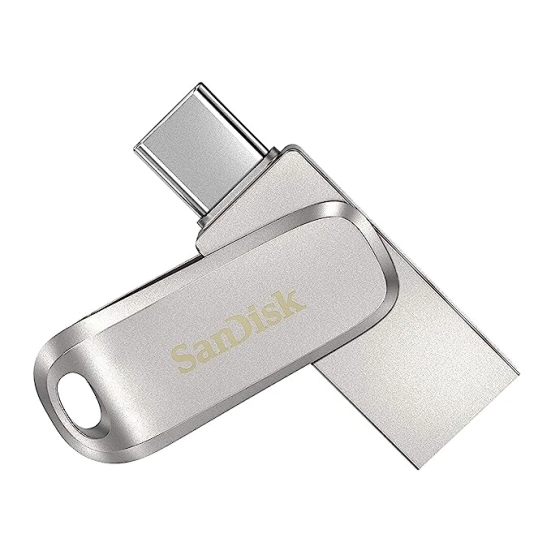 SanDisk Ultra Dual Drive Luxe USB Type-C 512GB, Metal Pendrive for Mobile (Silver)