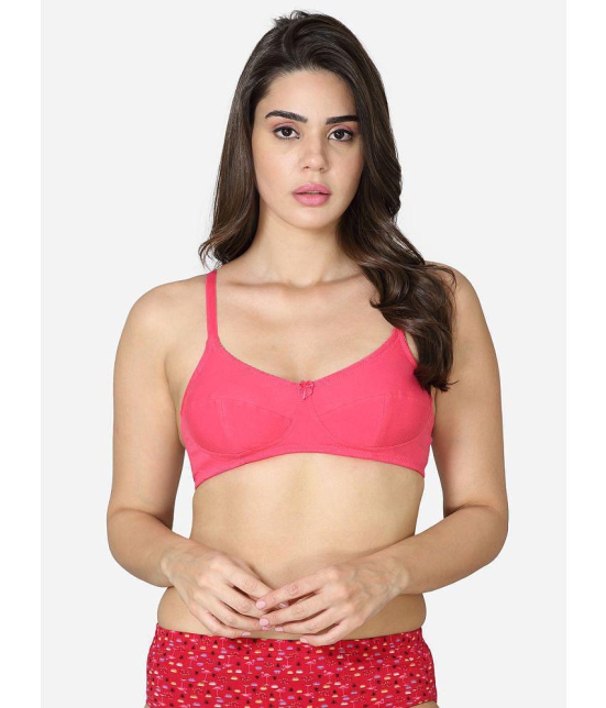 VStar - Pink Cotton Blend Non Padded Women's Everyday Bra ( Pack of 1 ) - None