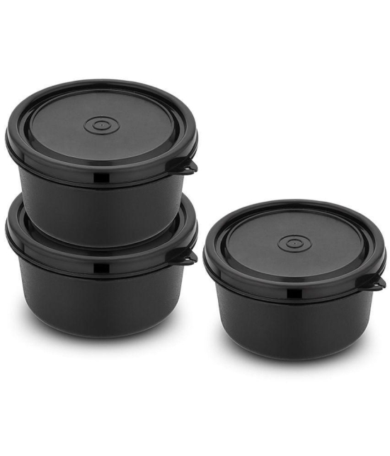 HOMETALES Stainless Steel Lunch box, 180ml, 320ml, 450ml (3U) - Black