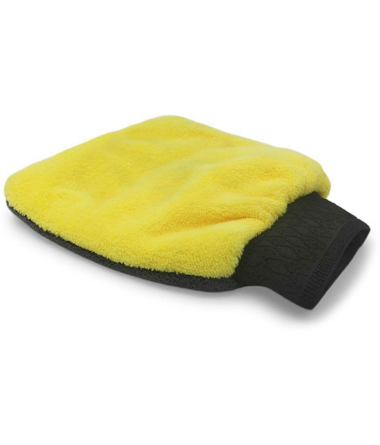 HOMETALES - Car Cleaning Plain Microfiber Car Wash Gloves Car Care Microfiber Cleaning Tools Car Wool Brush Soft Car Auto Car & Bike Cleaner for car accessories( Pack Of 1 )