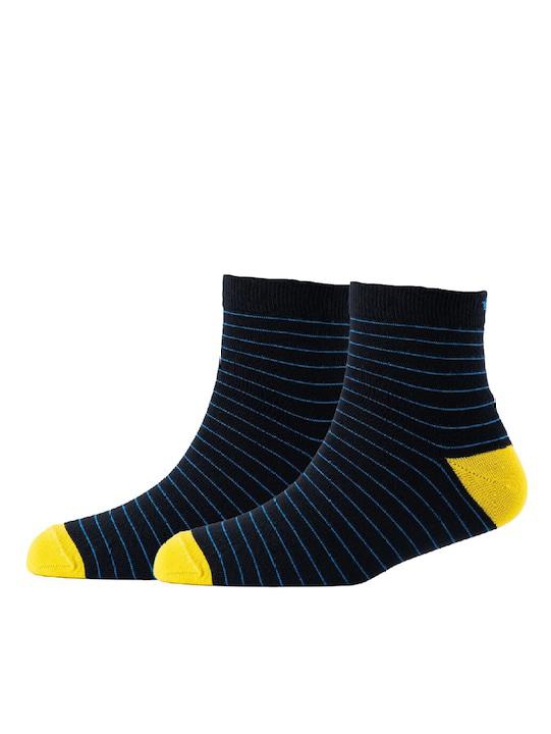 Men Pack Of 2 Striped Cotton Ankle Length Socks