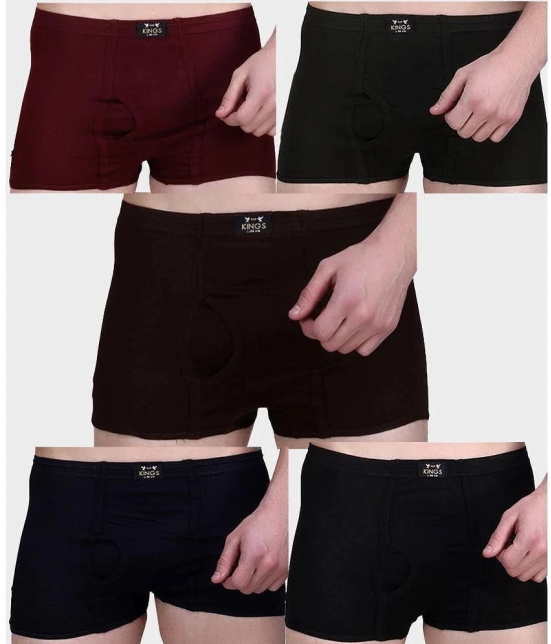 HAP Pack of 5 Cotton Mens Trunks ( Multicolor ) - None