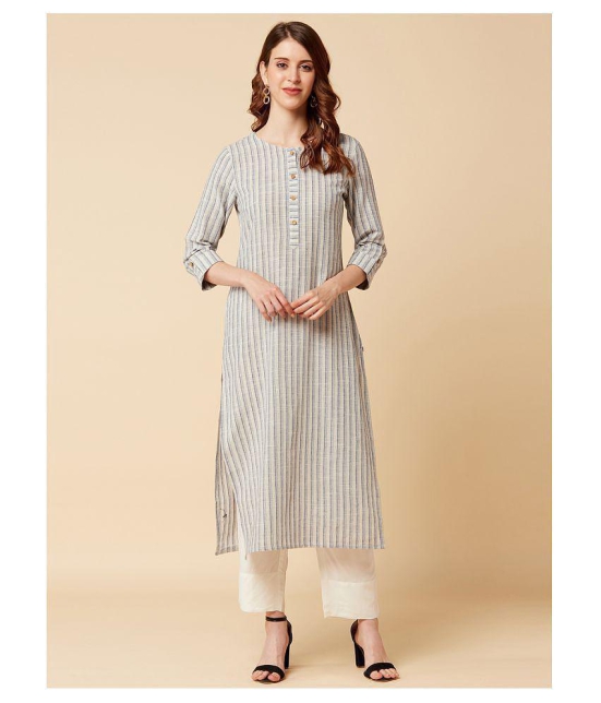 KSUT Blue Cotton Straight Kurti - Single - S