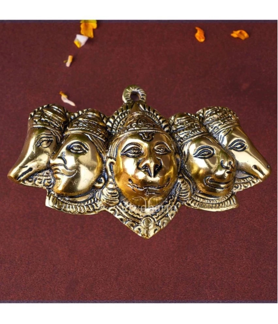 servdharm Aluminium Punchmukhi hanuman Idol ( 10 cm )