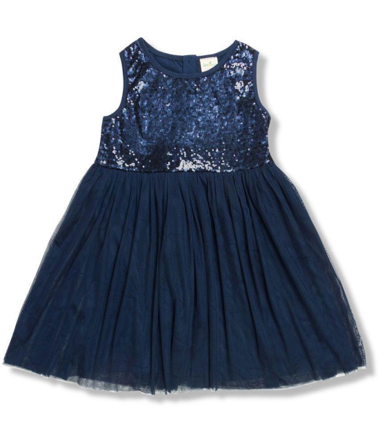 Juscubs Navy Blue Polyester Girls Fit And Flare Dress ( Pack of 1 ) - None