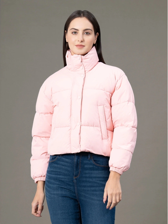 RedTape Stand Collar Padded Jacket for Women |  Zipper & Button Closure | Enhanced Comfort