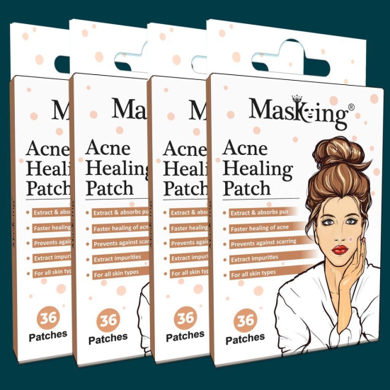 Masking Acne Pimple Patch for Face - Invisible Patch, Hydrocolloid Pimple Patches 144 Dots (Pack 04)