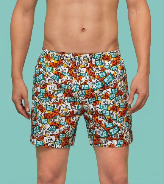 Remix Cotton Boxers Plate Orange S