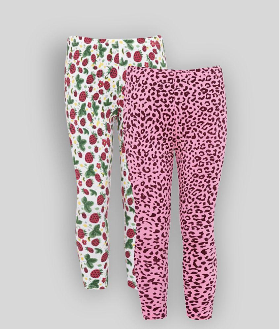 Naughty Ninos - Multi Cotton Girls Leggings ( Pack of 2 ) - None