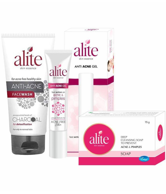 alite Anti Acne Charcoal Facewash 75g + Anti Acne Gel 15g + Anti acne soap 75g