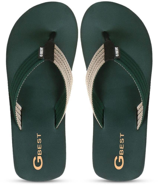 G Best Green Men's Thong Flip Flop - None