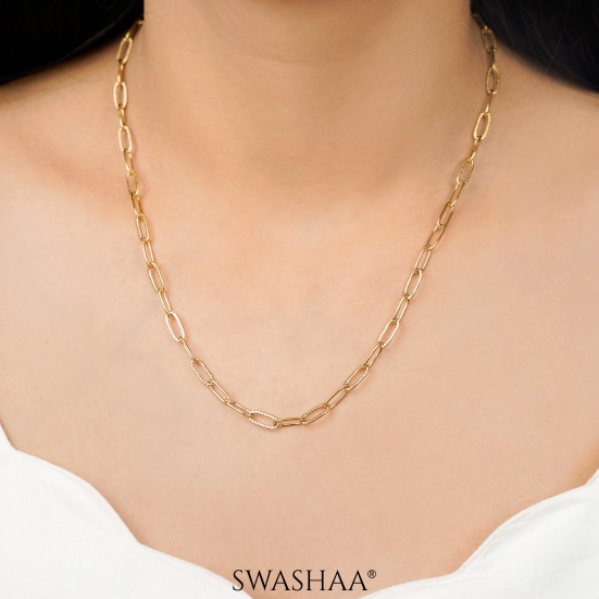 Iva Link 18K Gold Plated Chain-Gold