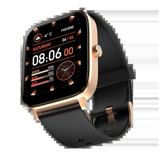 Noise Colorfit Icon 2 - 1.8'' Display with Bluetooth Calling, AI Voice Assistant Smartwatch Midnight Gold