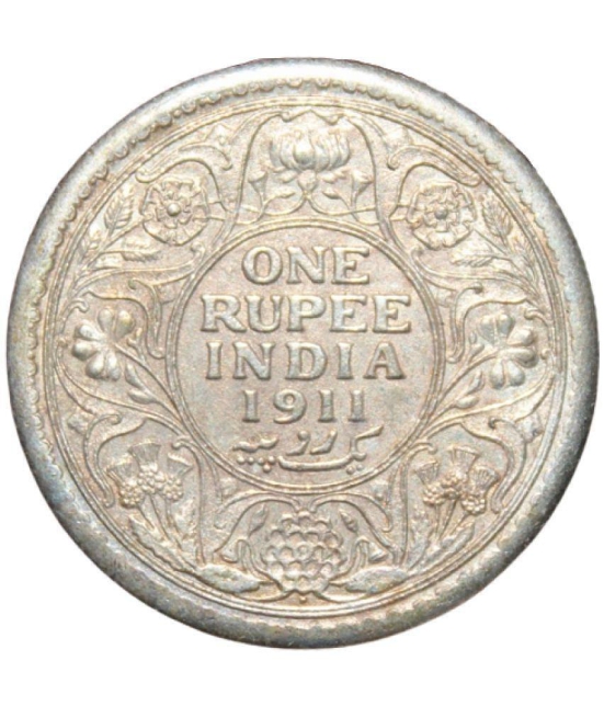 1 Rupee (1911) George V King Emperor British India Small, Old and Rare Coin (Only for Collection Purpose)