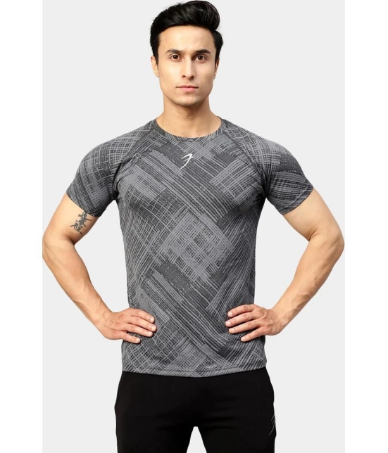 Fuaark - Charcoal Polyester Slim Fit Mens Sports T-Shirt ( Pack of 1 ) - None