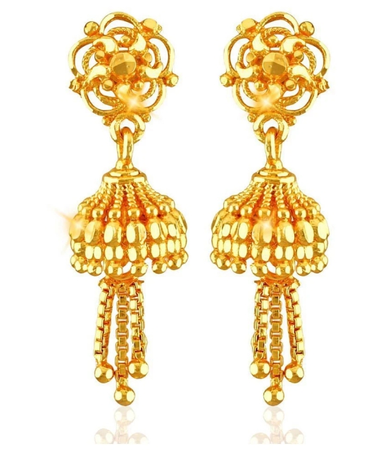 Vighnaharta Traditional Wedding waer Jhumki Earring Alloy Gold  Plated Jhumka for Women and Girls - Golden