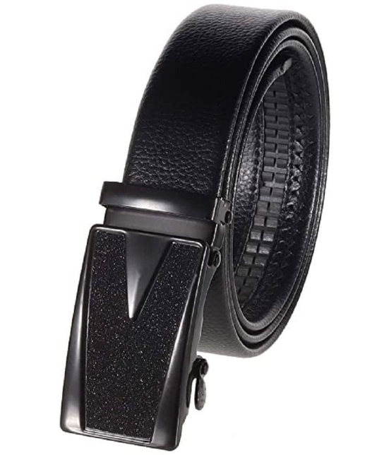 Zacharias - Black Leather Men's Casual Belt ( Pack of 1 ) - None