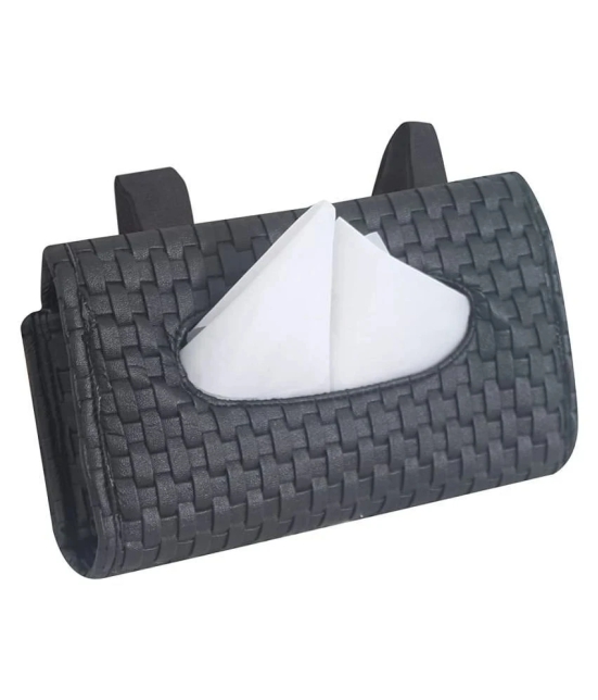 PrettyKrafts Car Tissue Dispenser Leather Black