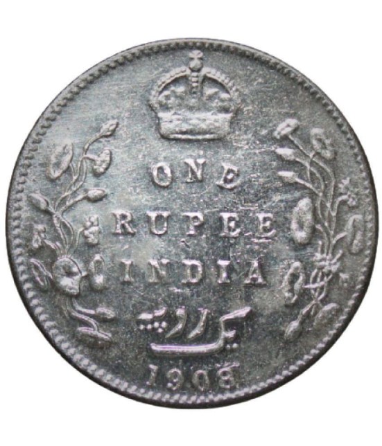 1 Rupee (1908) Edward VII King & Emperor - British India Rare Coin