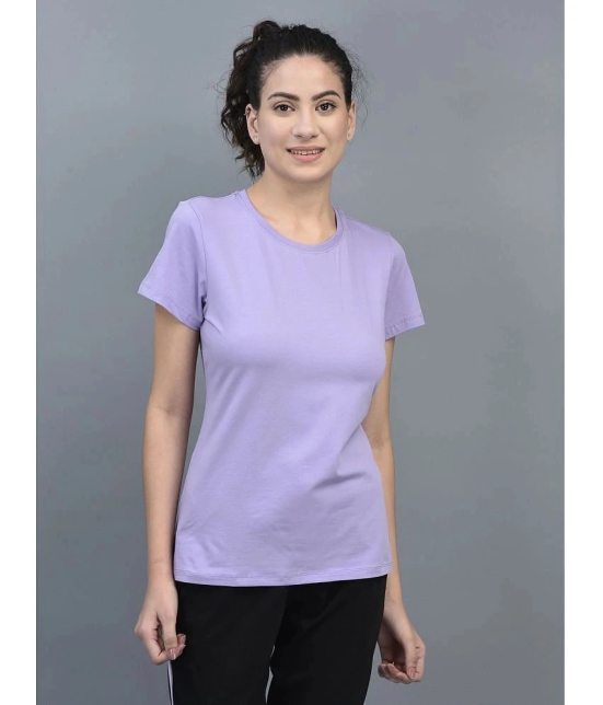 Dollar Purple Cotton Blend Regular Fit Womens T-Shirt ( Pack of 1 ) - None