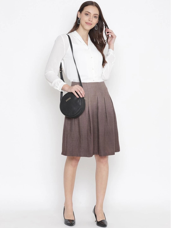 Oxolloxo Woman Brown Woolen Skirt