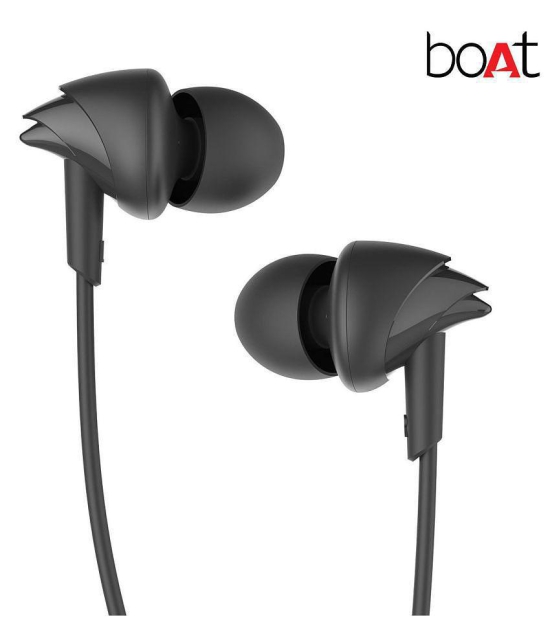 boAt Bassheads 100 in Ear Wired Earphones with Mic(Black)