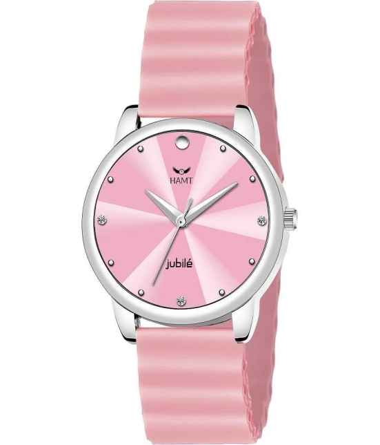 HAMT Pink Silicon Analog Womens Watch