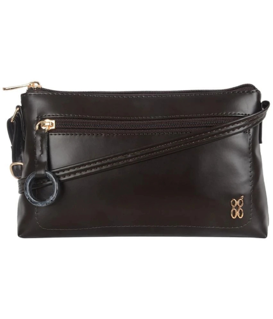 Baggit Brown Faux Leather Sling Bag - Brown