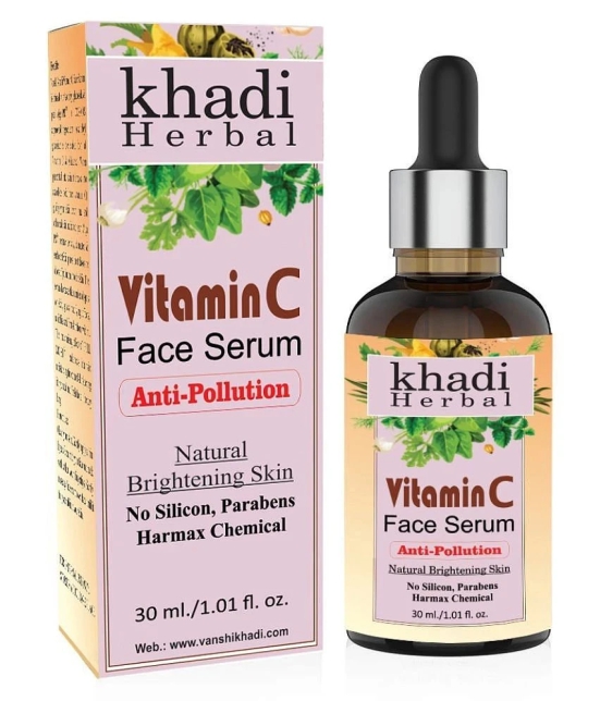 Premium Khadi Vitamin C Serum For Anti-Pollution Face Serum With Hyaluronic Acid Face Serum 30 mL