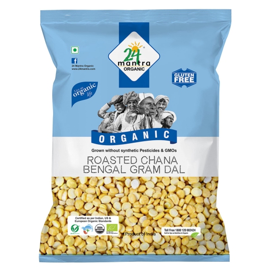 24 mantra ROASTED CHANA BENGAL GRAM DAL 500 GMS